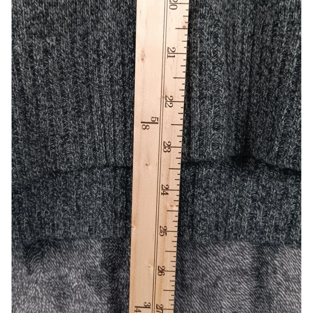 Banana‎ Republic Mens Gray Merino Wool Blend Button Mock Neck Sweater
